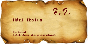 Házi Ibolya névjegykártya