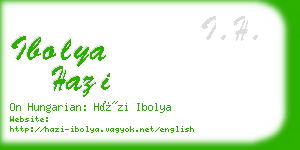 ibolya hazi business card